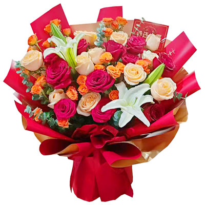 宜昌19朵玫瑰百合，爱情永不凋零
