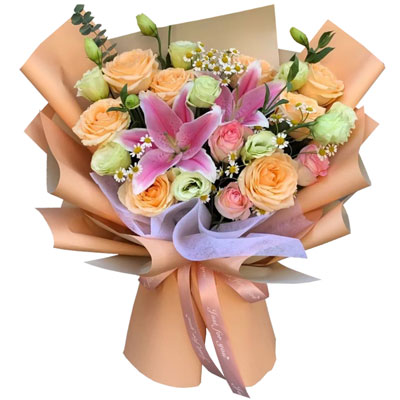 宜昌11朵玫瑰桔梗百合，陪你每个季节